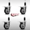 Service Caster 4'' SS Black Poly Swivel 1-1/4'' Expanding Stem Caster Set Total Lock Brake, 4PK SCC-SSEXTTL20S414-PPUB-BLK-114-4 - alternate 2